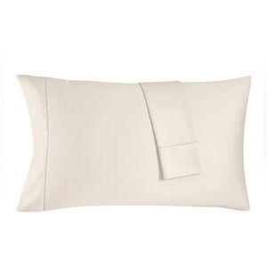 Charter Club Solid 550 TC 100% Cotton Pillowcase Standard Pair Ivory Natural